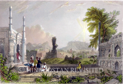 /data/Original Prints/Topography Views, City Views, Landscapes/NEAR BOORHANPOOR ASEEM GHUR IN THE DISTANCE.jpg